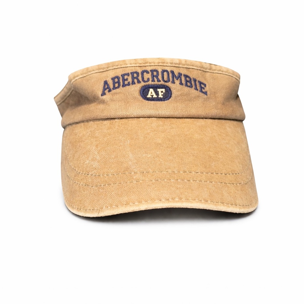 Vintage Abercrombie & Fitch AF Khaki Logo Visor Hat Adjustable